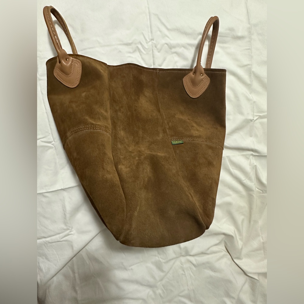 L.L. Bean Brown Suede Men's Backpack - Picture 8 of 9
